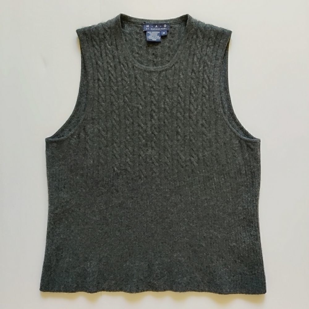 Mag by Magaschoni 100% cashmere tank top sz M
